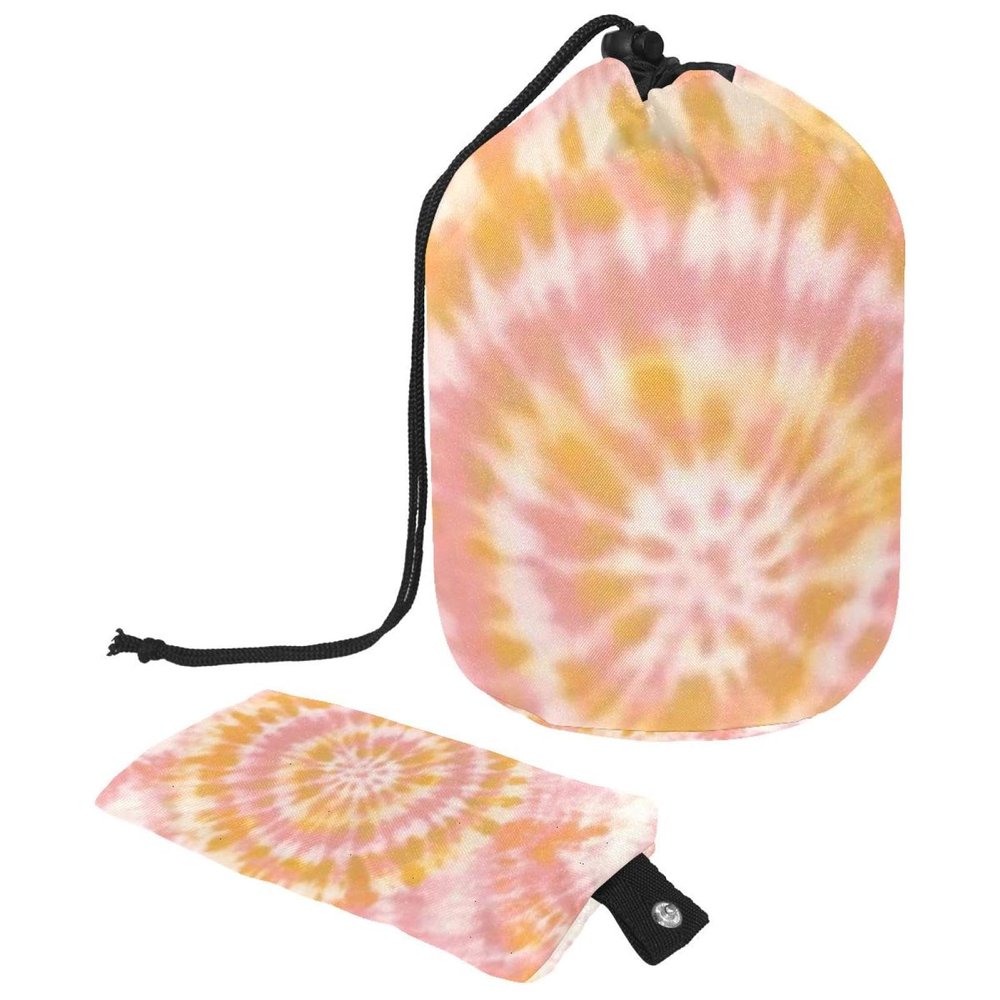 2PCS Aesthetic Tie Dyeing-212 Travel Cosmetic Bag: Your Ultimate Makeup Organizer & Bathroom Cases - With Drawstring, Cylindrical & Small Toiletry Bag