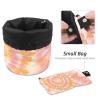 2PCS Aesthetic Tie Dyeing-212 Travel Cosmetic Bag: Your Ultimate Makeup Organizer & Bathroom Cases - With Drawstring, Cylindrical & Small Toiletry Bag view 4