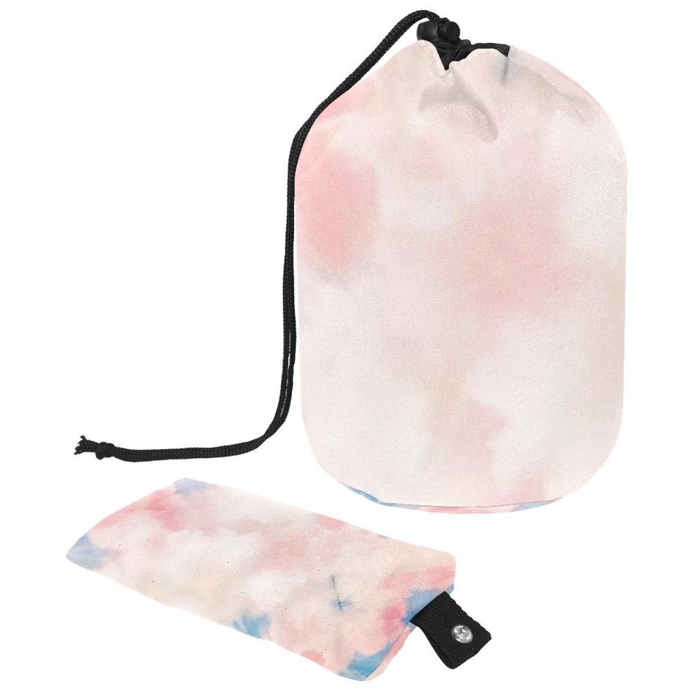 2PCS Colorful Tie Dyeing-13 Travel Cosmetic Bag Makeup Organizer Bag Bathroom Cases Toiletry Bag with Drawstring (Cylindrical bag and small bag)
