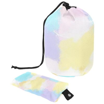 2PCS Colorful Tie Dyeing-3 Travel Cosmetic Bag Makeup Organizer, Drawstring Bathroom Cases - Cylindrical & Small Toiletry Bag