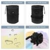 2PCS Colorful Tie Dyeing-3 Travel Cosmetic Bag Makeup Organizer, Drawstring Bathroom Cases - Cylindrical & Small Toiletry Bag view 3