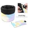 2PCS Colorful Tie Dyeing-3 Travel Cosmetic Bag Makeup Organizer, Drawstring Bathroom Cases - Cylindrical & Small Toiletry Bag view 4
