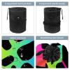 2PCS Colorful Leopard Design-343 Travel Cosmetic Bag Makeup Organizer, Drawstring Bathroom Cases - Cylindrical & Small Toiletry Bag view 3