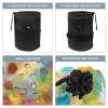2PCS Tie Dyeing Art-137 Travel Cosmetic Bag Makeup Organizer Bag Bathroom Cases Toiletry Bag with Drawstring (Cylindrical bag and small bag) view 3