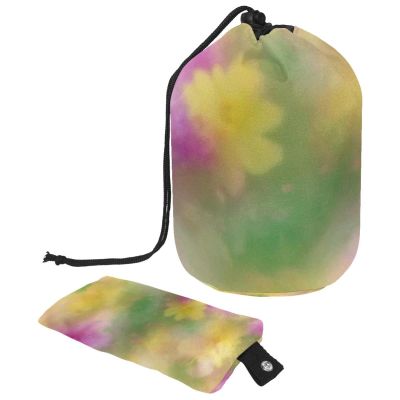 2PCS Tie Dyeing Art-97 Travel Cosmetic Bag Makeup Organizer Bag Bathroom Cases Toiletry Bag with Drawstring (Cylindrical bag and small bag)