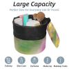 2PCS Tie Dyeing Art-97 Travel Cosmetic Bag Makeup Organizer Bag Bathroom Cases Toiletry Bag with Drawstring (Cylindrical bag and small bag) view 2