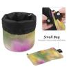 2PCS Tie Dyeing Art-97 Travel Cosmetic Bag Makeup Organizer Bag Bathroom Cases Toiletry Bag with Drawstring (Cylindrical bag and small bag) view 4