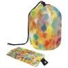 2PCS Tie Dyeing Art-173 Travel Cosmetic Bag Makeup Organizer Bag Bathroom Cases Toiletry Bag with Drawstring (Cylindrical bag and small bag) view 1