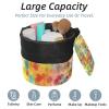 2PCS Tie Dyeing Art-173 Travel Cosmetic Bag Makeup Organizer Bag Bathroom Cases Toiletry Bag with Drawstring (Cylindrical bag and small bag) view 2