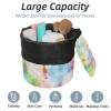2PCS Tie Dyeing Art-171 Travel Cosmetic Bag Makeup Organizer, Drawstring Bathroom Cases - Cylindrical & Small Toiletry Bag view 2