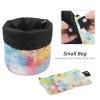 2PCS Tie Dyeing Art-171 Travel Cosmetic Bag Makeup Organizer, Drawstring Bathroom Cases - Cylindrical & Small Toiletry Bag view 4