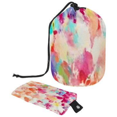 2PCS Colorful Tie Dyeing-67 Travel Cosmetic Bag Makeup Organizer, Drawstring Bathroom Cases - Cylindrical & Small Toiletry Bag