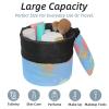 2PCS Colorful Tie Dyeing-77 Travel Cosmetic Bag Makeup Organizer Bag Bathroom Cases Toiletry Bag with Drawstring (Cylindrical bag and small bag) view 2