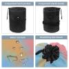 2PCS Colorful Tie Dyeing-77 Travel Cosmetic Bag Makeup Organizer Bag Bathroom Cases Toiletry Bag with Drawstring (Cylindrical bag and small bag) view 3