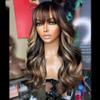 180 Density Highlight Blonde Glueless Lace Front Wig Human Hair 13x4 Transparent HD Lace Frontal Body Wave Wigs With Bangs for Black Women 1b 27 Color Loose Wave Brazilian Hair Bleached Knots Wig view 2
