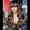 180 Density Highlight Blonde Glueless Lace Front Wig Human Hair 13x4 Transparent HD Lace Frontal Body Wave Wigs With Bangs for Black Women 1b 27 Color Loose Wave Brazilian Hair Bleached Knots Wig view 4