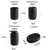 MAKEJ Bathroom Accessories Liquid Soap Dispenser Black Ceramic Toothbrush Holder Cup Soap Dish Shampoo Bottle Liquid Soap Dispenser view 2