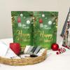 Guest Amenities, Toiletries and Essentials kit for Airbnb, VRBO, Rental Properties, Includes Slippers, Toiletries, Shower Cap, Dental Kit (Dark Green (Happy Holidays), 10-pouch pack) view 2