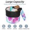 2PCS Colorful Tie Dyeing-65 Travel Cosmetic Bag Makeup Organizer Bag Bathroom Cases Toiletry Bag with Drawstring (Cylindrical bag and small bag) view 2