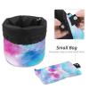 2PCS Colorful Tie Dyeing-65 Travel Cosmetic Bag Makeup Organizer Bag Bathroom Cases Toiletry Bag with Drawstring (Cylindrical bag and small bag) view 4