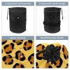 2PCS Art Leopard Print-281 Travel Cosmetic Bag Makeup Organizer Bag Bathroom Cases Toiletry Bag with Drawstring (Cylindrical bag and small bag) view 3