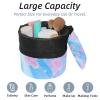 2PCS Leopard-323 Travel Cosmetic Bag Makeup Organizer, Drawstring Bathroom Cases - Cylindrical & Small Toiletry Bag view 2