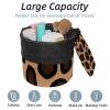 2PCS Colored Leopard Print-227 Travel Cosmetic Bag Makeup Organizer, Drawstring Bathroom Cases - Cylindrical & Small Toiletry Bag view 2