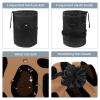 2PCS Colored Leopard Print-227 Travel Cosmetic Bag Makeup Organizer, Drawstring Bathroom Cases - Cylindrical & Small Toiletry Bag view 3
