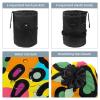 2PCS Leopard-363 Travel Cosmetic Bag Makeup Organizer, Drawstring Bathroom Cases - Cylindrical & Small Toiletry Bag view 3