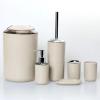 MAKEJ 6Pcs Bathroom Accessories Set Toothbrush Holder Cup Soap Dispenser Dish Toilet Brush Trash Can Plastic Tumbler Cup Washroom Tool(D) view 4