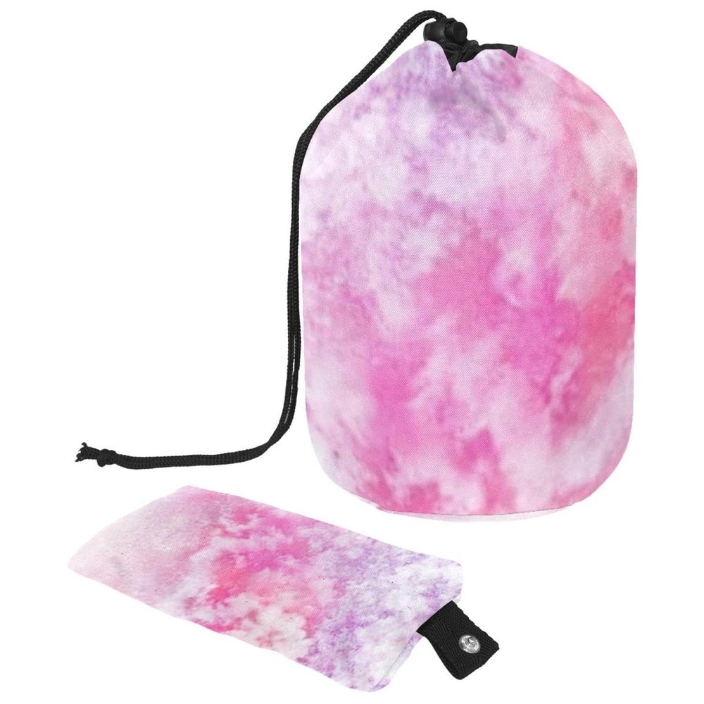 2PCS Colorful Tie Dyeing-11 Travel Cosmetic Bag Makeup Organizer, Drawstring Bathroom Cases - Cylindrical & Small Toiletry Bag