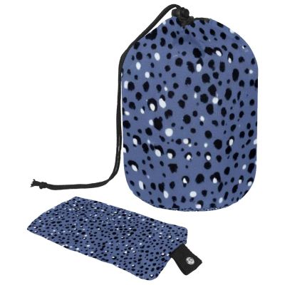 2PCS Colorful Leopard Design-367 Travel Cosmetic Bag Makeup Organizer, Drawstring Bathroom Cases - Cylindrical & Small Toiletry Bag