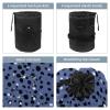 2PCS Colorful Leopard Design-367 Travel Cosmetic Bag Makeup Organizer, Drawstring Bathroom Cases - Cylindrical & Small Toiletry Bag view 3