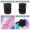 2PCS Tie Dyeing Art-142 Travel Cosmetic Bag Makeup Organizer: Stylish Bathroom Cases with Drawstring, Cylindrical & Small Toiletry Bag view 3