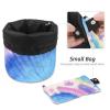 2PCS Tie Dyeing Art-142 Travel Cosmetic Bag Makeup Organizer: Stylish Bathroom Cases with Drawstring, Cylindrical & Small Toiletry Bag view 4