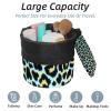 2PCS Colored Leopard Print-245 Travel Cosmetic Bag Makeup Organizer Bag Bathroom Cases Toiletry Bag with Drawstring (Cylindrical bag and small bag) view 2