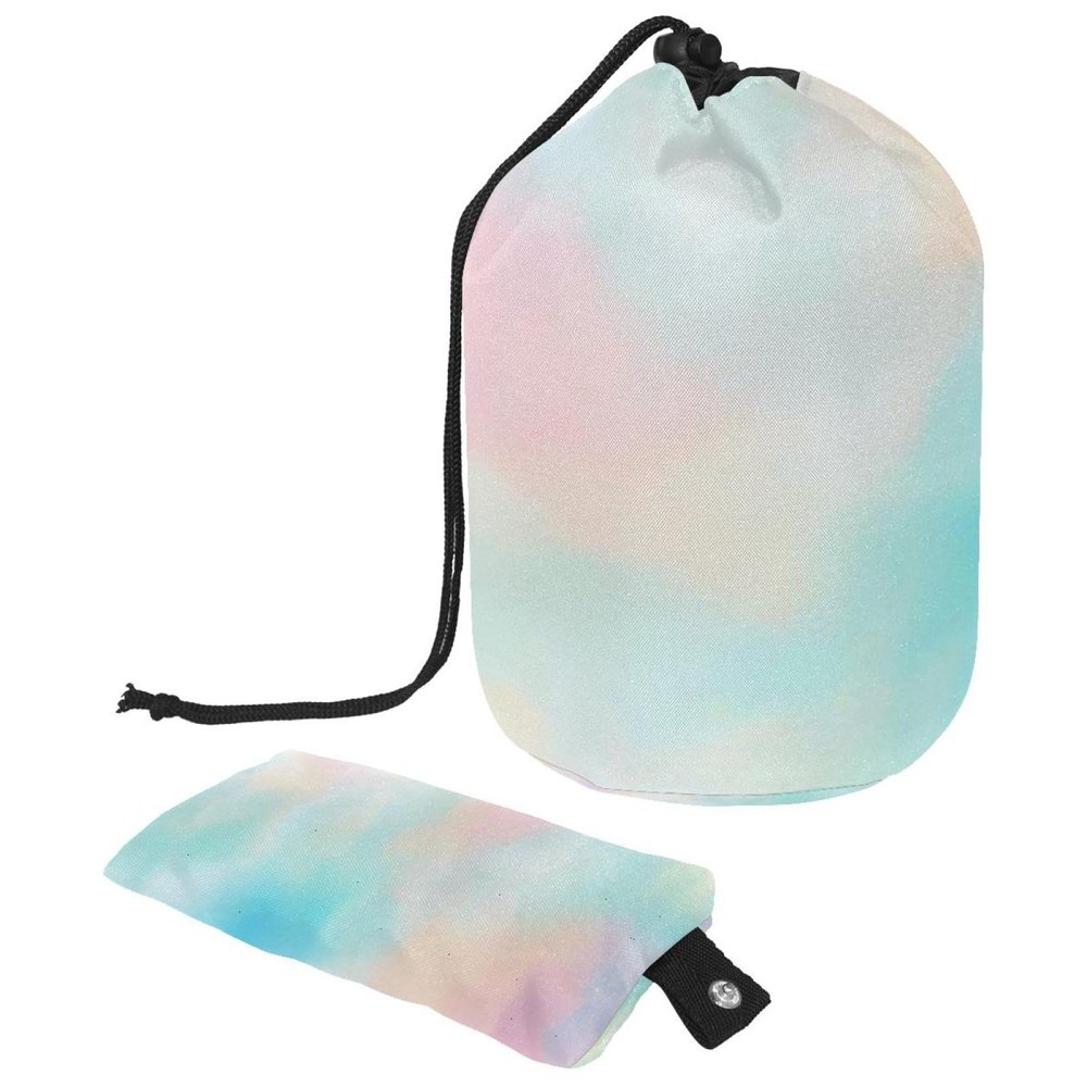 2PCS Colorful Tie Dyeing-68 Travel Cosmetic Bag: Your Ultimate Makeup Organizer & Bathroom Cases - With Drawstring, Cylindrical & Small Toiletry Bag