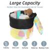 2PCS Tie Dyeing Art-114 Travel Cosmetic Bag Makeup Organizer: Stylish Bathroom Cases with Drawstring, Cylindrical & Small Toiletry Bag view 2