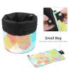 2PCS Tie Dyeing Art-114 Travel Cosmetic Bag Makeup Organizer: Stylish Bathroom Cases with Drawstring, Cylindrical & Small Toiletry Bag view 4