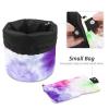 2PCS Tie Dyeing Art-117 Travel Cosmetic Bag Makeup Organizer Bag Bathroom Cases Toiletry Bag with Drawstring (Cylindrical bag and small bag) view 4