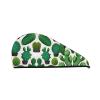 SamLng Green Cactus Coral Velvet Dry Hair Cap  Perfect for Home, Travel, Pool Parties, Beaches, Baths, and More view 1