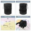 2PCS Colorful Tie Dyeing-22 Travel Cosmetic Bag Makeup Organizer: Stylish Bathroom Cases with Drawstring, Cylindrical & Small Toiletry Bag view 3