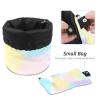 2PCS Colorful Tie Dyeing-22 Travel Cosmetic Bag Makeup Organizer: Stylish Bathroom Cases with Drawstring, Cylindrical & Small Toiletry Bag view 4