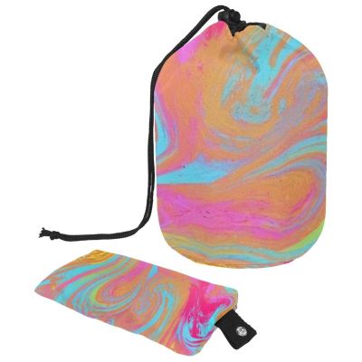 2PCS Aesthetic Tie Dyeing-200 Travel Cosmetic Bag: Your Ultimate Makeup Organizer & Bathroom Cases - With Drawstring, Cylindrical & Small Toiletry Bag