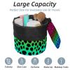 2PCS Leopard-311 Travel Cosmetic Bag Makeup Organizer, Drawstring Bathroom Cases - Cylindrical & Small Toiletry Bag view 2
