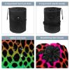 2PCS Leopard-311 Travel Cosmetic Bag Makeup Organizer, Drawstring Bathroom Cases - Cylindrical & Small Toiletry Bag view 3
