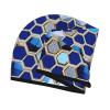 Blue Hexagons and Diamond SamLng Coral Velvet Dry Hair Cap  Perfect for Home, Travel, Pool Parties, Beaches, Baths, and More view 3