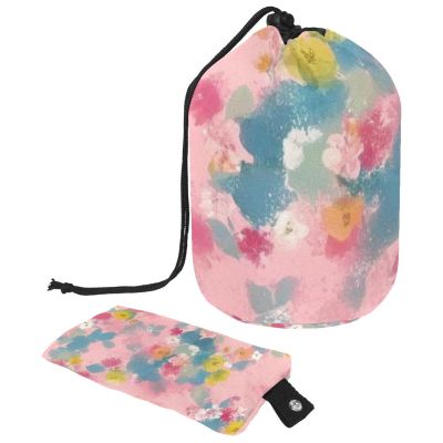 2PCS Colorful Tie Dyeing-111 Travel Cosmetic Bag Makeup Organizer, Drawstring Bathroom Cases - Cylindrical & Small Toiletry Bag