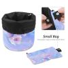 2PCS Leopard-339 Travel Cosmetic Bag Makeup Organizer, Drawstring Bathroom Cases - Cylindrical & Small Toiletry Bag view 4