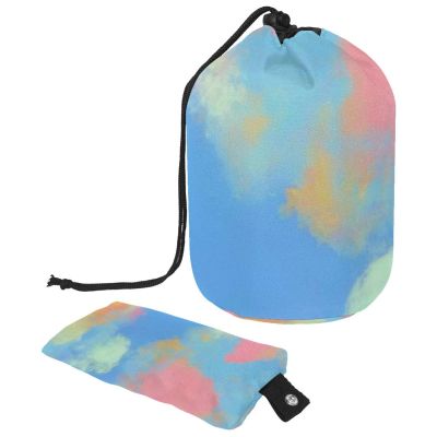 2PCS Colorful Tie Dyeing-91 Travel Cosmetic Bag Makeup Organizer, Drawstring Bathroom Cases - Cylindrical & Small Toiletry Bag